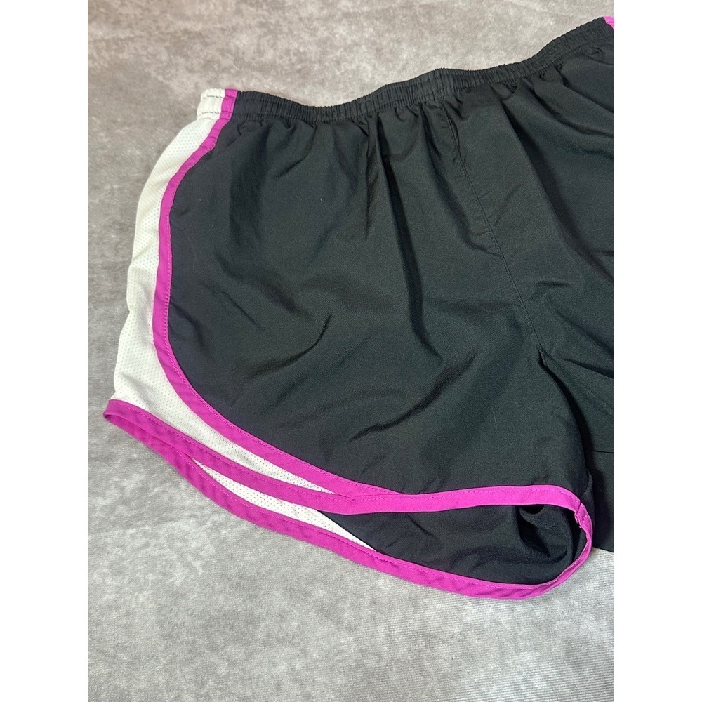 Nike Tempo Running Shorts Womens Medium Black Pink White Athletic Gym Workout - Picture 3 of 8